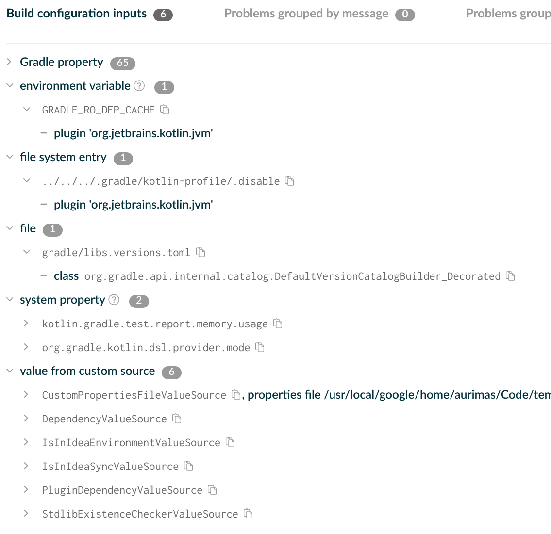 Configuration Cache Report for a Kotlin JVM library project